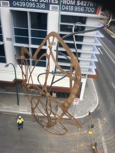 Jon Tarry urban art installation at Aurelia Apartments